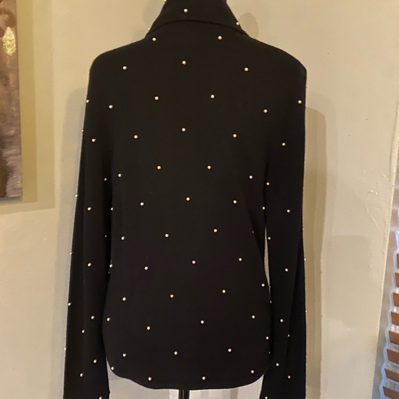 EUC Jones New York Signature Lambswool Angora Blend Pearl Bejeweled Cardigan - Picture 3 of 6